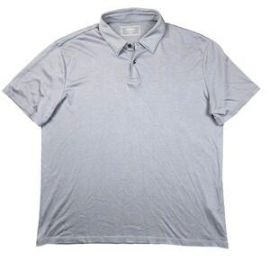 Charles Tyrwhitt Mens Grey Short Sleeve Polo Shirt Size Large Cotton